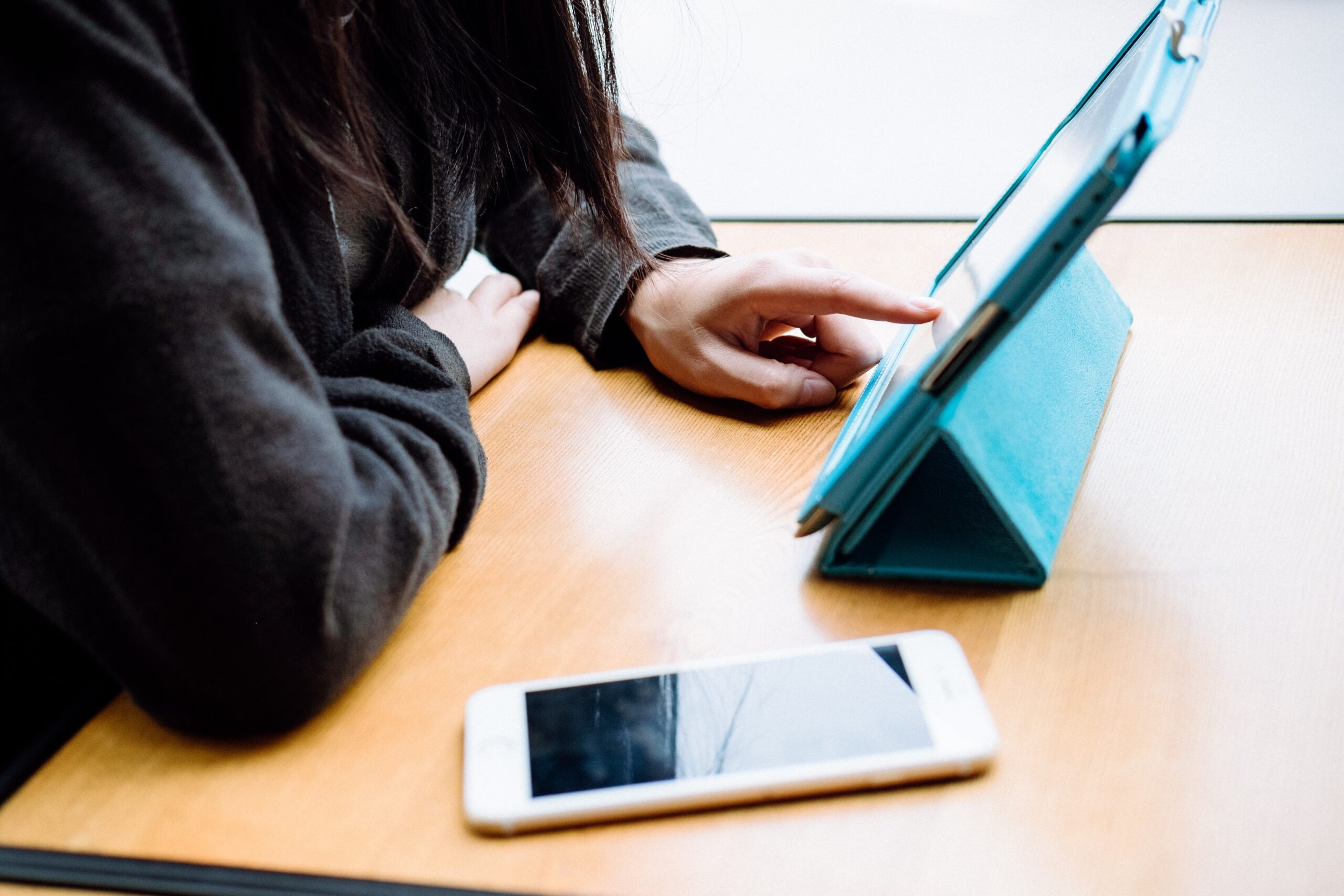 using a tablet